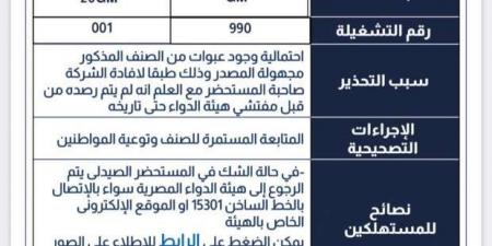 «هيئة الدواء»: سحب مستحضرين من الصيدليات لعدم مطابقتهما للمعايير - ميديا سبورت