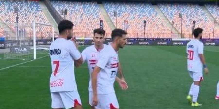 مصطفى شلبى يسجل الهدف الثاني للزمالك أمام حرس الحدود فى الدقيقة 34 - ميديا سبورت