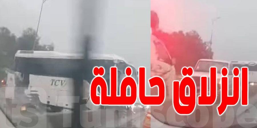 انزلاق حافلة في أريانة وتعطل حركة المرور - ميديا سبورت