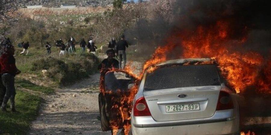 بحماية قوات الاحتلال.. مستوطنون يحرقون مركبات ويهاجمون منازل فلسطينيين ومحلات تجارية - ميديا سبورت