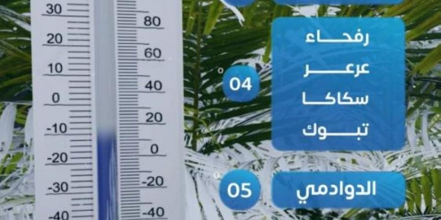 القريات وطريف تسجلان اليوم أدنى درجة حرارة بالمملكة - ميديا سبورت