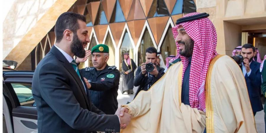 ولي العهد السعودي يستقبل الرئيس السوري أحمد الشرع - ميديا سبورت