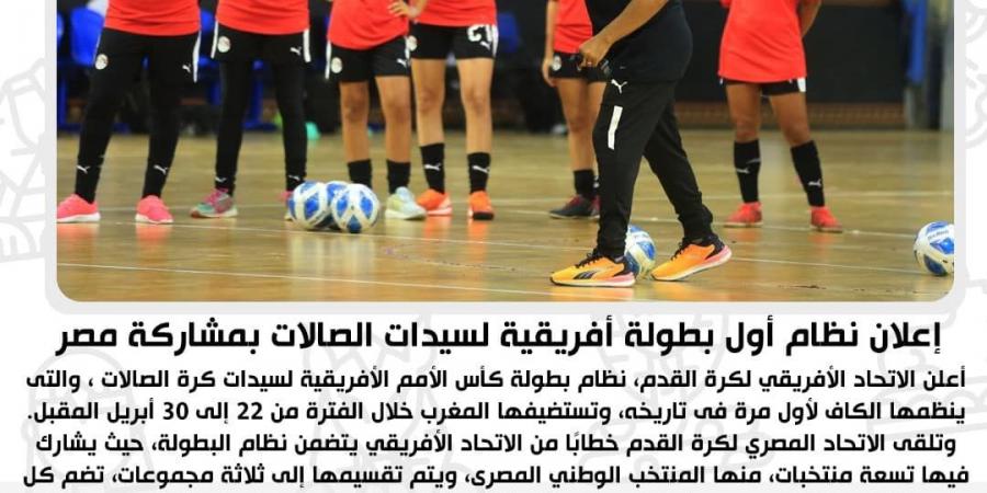 بمشاركة منتخب مصر.. الكاف يكشف عن نظام أول بطولة من كأس الأمم الأفريقية لكرة الصالات للسيدات - ميديا سبورت