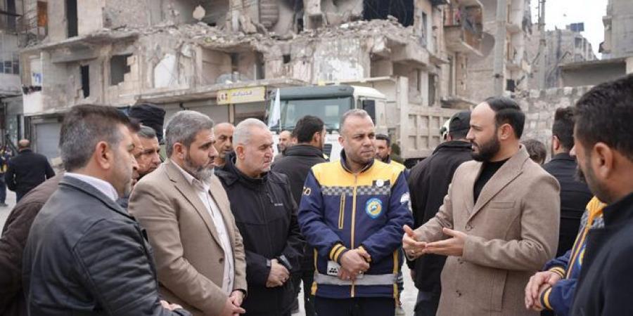 محافظ حلب يتفقد أعمال إزالة الأنقاض في المناطق المدمرة - ميديا سبورت