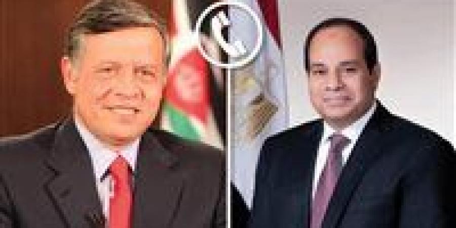 الرئيس السيسي وملك الأردن يؤكدان رفض التهجير والحرص على التعاون مع ترامب لإحلال السلام - ميديا سبورت