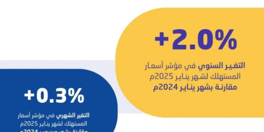 الإحصاء: التضخم في المملكة بلغ 2.0% خلال شهر يناير 2025 - ميديا سبورت