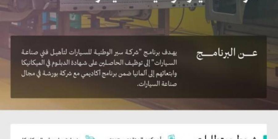 الصناعة تبدأ التقديم على برامج شركة سير لصناعة السيارات ضمن مسار واعد - ميديا سبورت