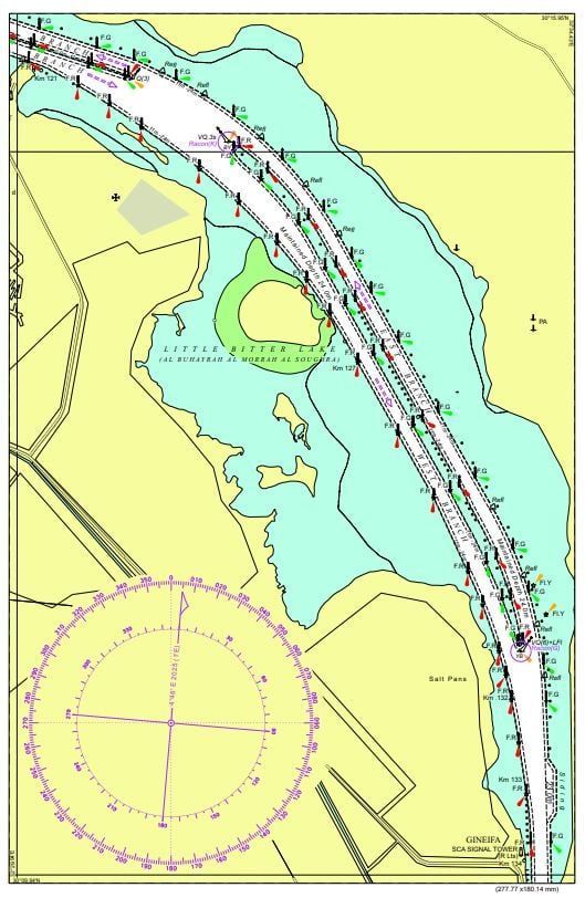 خرائط ملاحية جديدة لقناة السويس